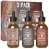 Viking Revolution Beard Oil for Men 3 Pack – Natural Mens Beard Oil Variety Set – Spiced Vanilla, Sweet Tobacco, Majestic Oud – Beard Conditioning and Moisturizing for a Healthy Beard (3 Pack, 1oz)(Bay Rum  Unscented  Sandalwood)