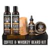 Viking Revolution Ultimate Conditioner for Men’s Beard Grooming – Softens, Smoothes and Soothes Beard Itch- Contains Wash, Conditioner, Beard Oil, Balm and Comb- Classic Set(Coffee Whiskey)