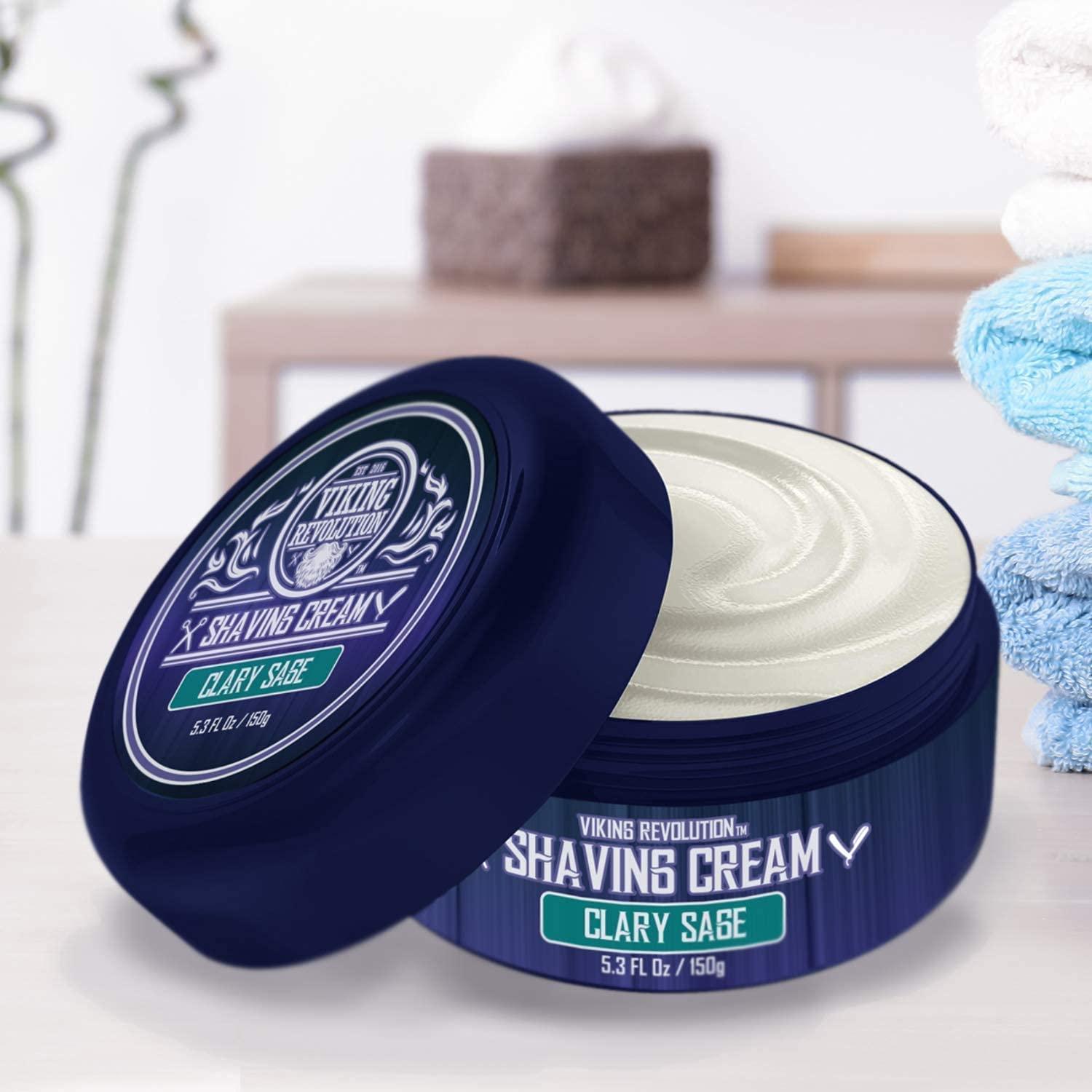image:imageViking Revolution Luxury Shaving Cream for Men Sandalwood Scent Soft Smooth amp Silky Shaving Soap Rich Lather for the Smoothest Shave 53ozClary Sage