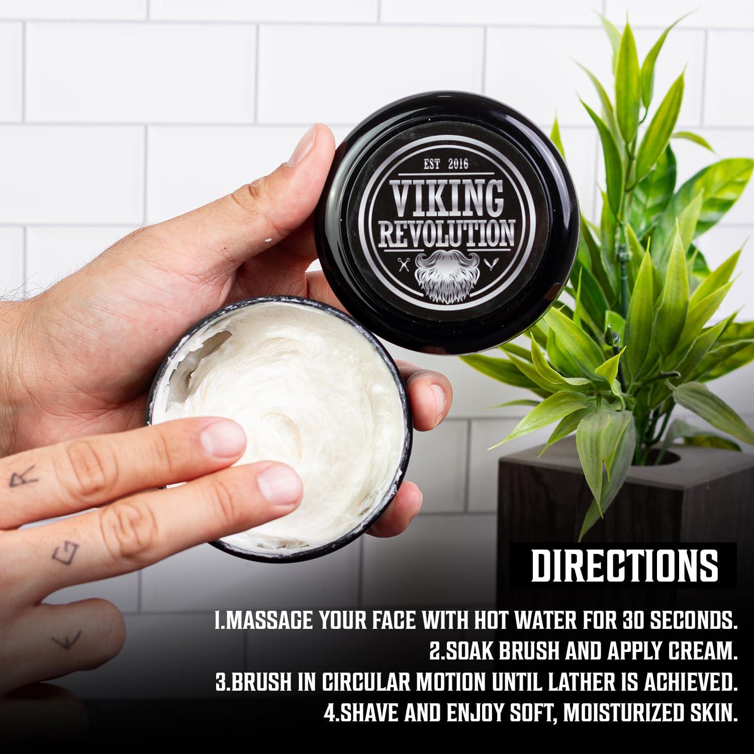 image:imageViking Revolution Luxury Shaving Cream for Men Sandalwood Scent Soft Smooth amp Silky Shaving Soap Rich Lather for the Smoothest Shave 53ozSandalwood