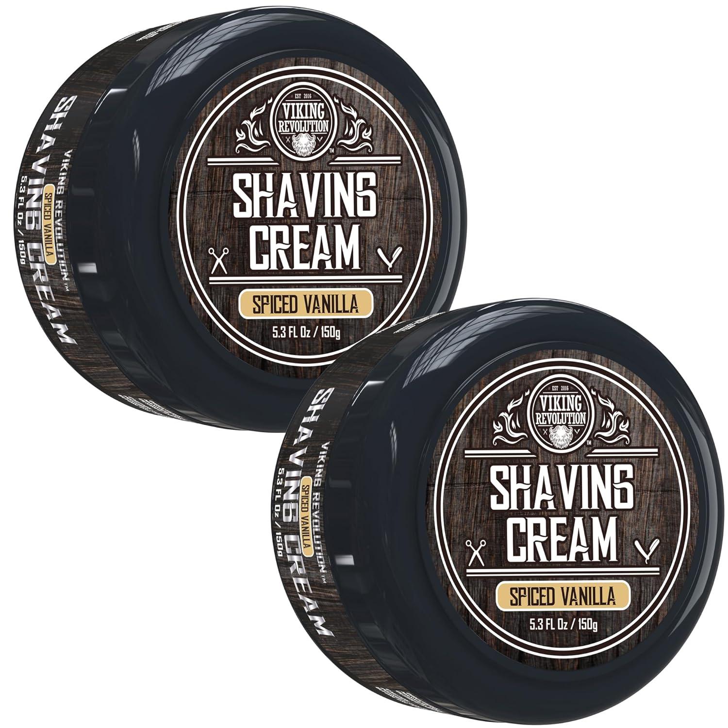 image:imageViking Revolution Luxury Shaving Cream for Men Sandalwood Scent Soft Smooth amp Silky Shaving Soap Rich Lather for the Smoothest Shave 53ozSpiced Vanilla