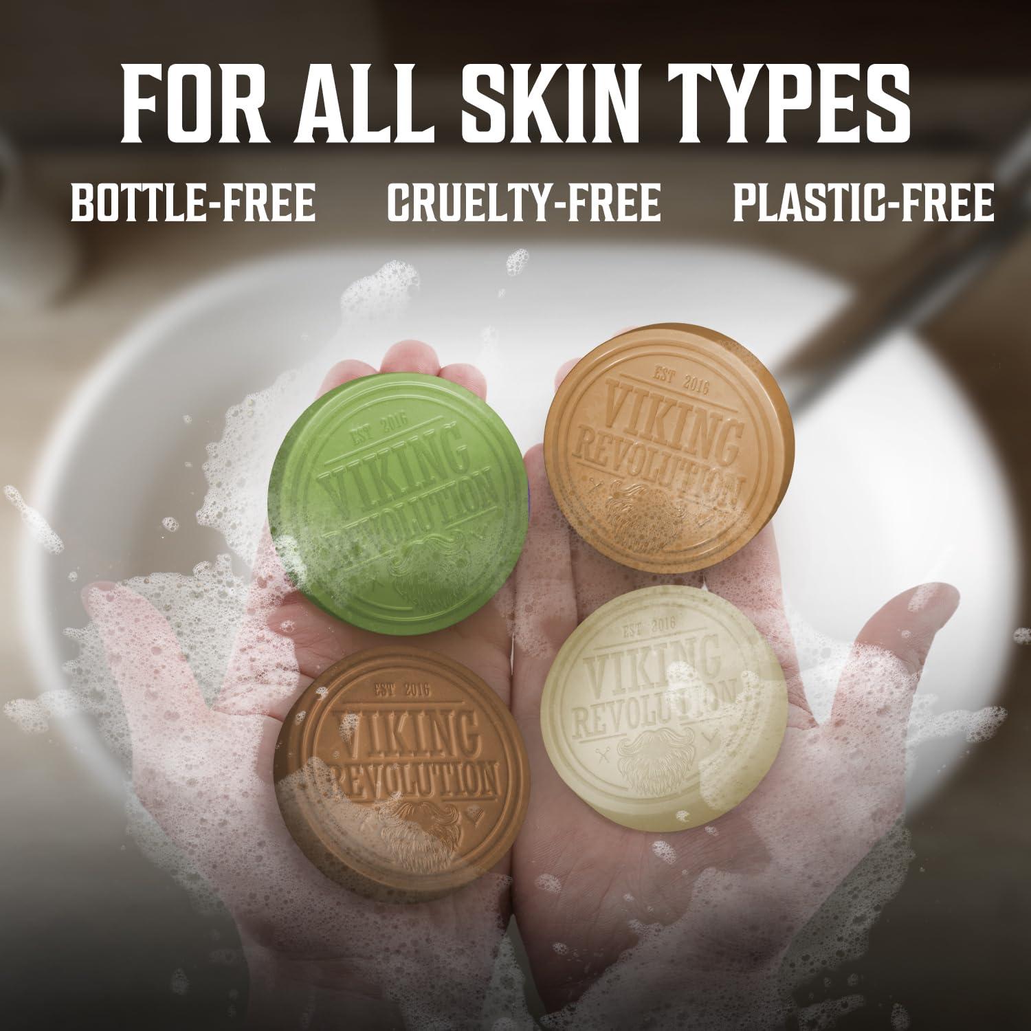 image:imageViking Revolution Shaving Soap for Men Shave Soap for Use with Shaving Brush and Bowl for Smoothest Wet Shave Shaving Soap Puck 4 Pack Variety Each Pack 25ozVanilla Bergamot Tobacco Oud