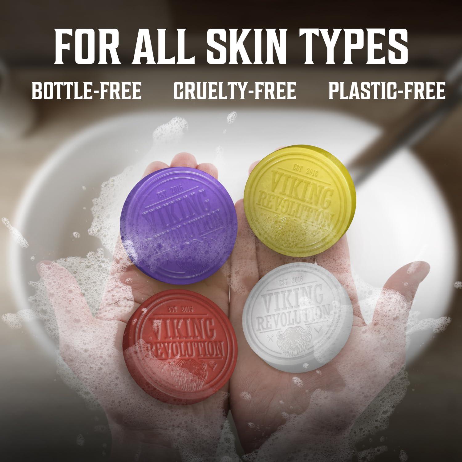 image:imageViking Revolution Shaving Soap for Men Shave Soap for Use with Shaving Brush and Bowl for Smoothest Wet Shave Shaving Soap Puck 4 Pack Variety Each Pack 25ozSandalwood Clary Sage Cedar
