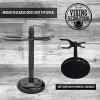 Viking Revolution Black Safety Razor Stand – Razor Holder and Shaving Brush Stand to Prolong the Life of Your Razor – Weighted Bottom for Extra Stability