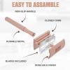 Viking Revolution Double Edge Safety Razor for Women – Rose Gold Stainless Steel Single Blade Reusable Metal Razor With 10 Double Edge Blades