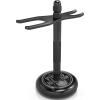 Viking Revolution Black Safety Razor Stand – Razor Holder and Shaving Brush Stand to Prolong the Life of Your Razor – Weighted Bottom for Extra Stability