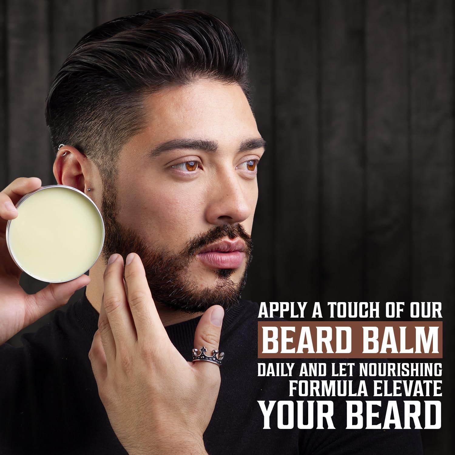 image:imageViking Revolution 4 Beard Balm Variety Pack 1oz Each Sandalwood Pine amp Cedar Bay Rum Clary Sage Styles Strengthens and Softens Beards and Mustaches Wax for MenCedar