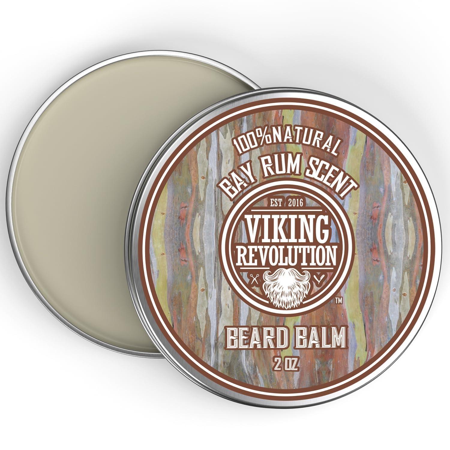image:imageViking Revolution Cedar amp Pine Beard Balm Butter with Argan Oil Softener amp Moisturizer for Men Wax for Beards 2oz 1 PackBay Rum