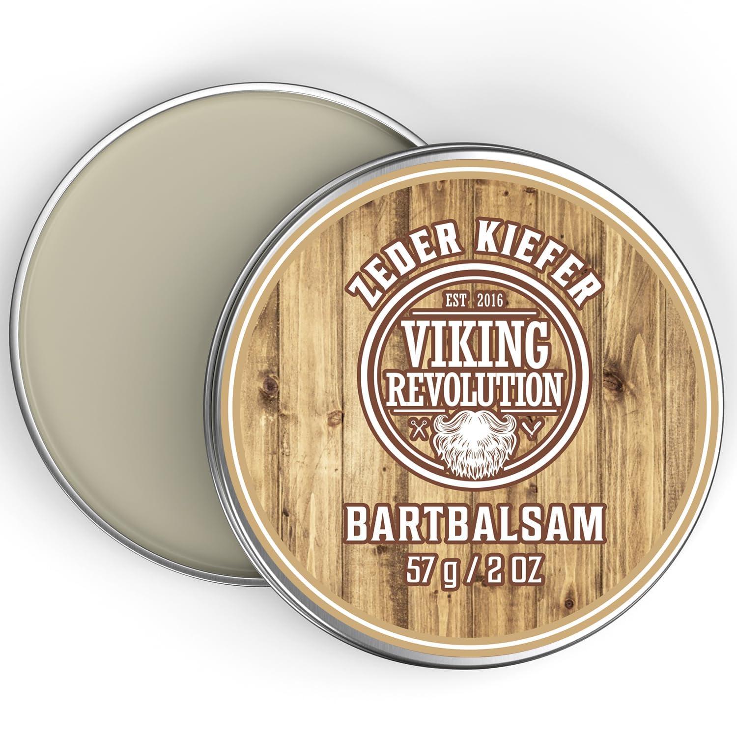 image:imageViking Revolution Cedar amp Pine Beard Balm Butter with Argan Oil Softener amp Moisturizer for Men Wax for Beards 2oz 1 PackCedar Pine