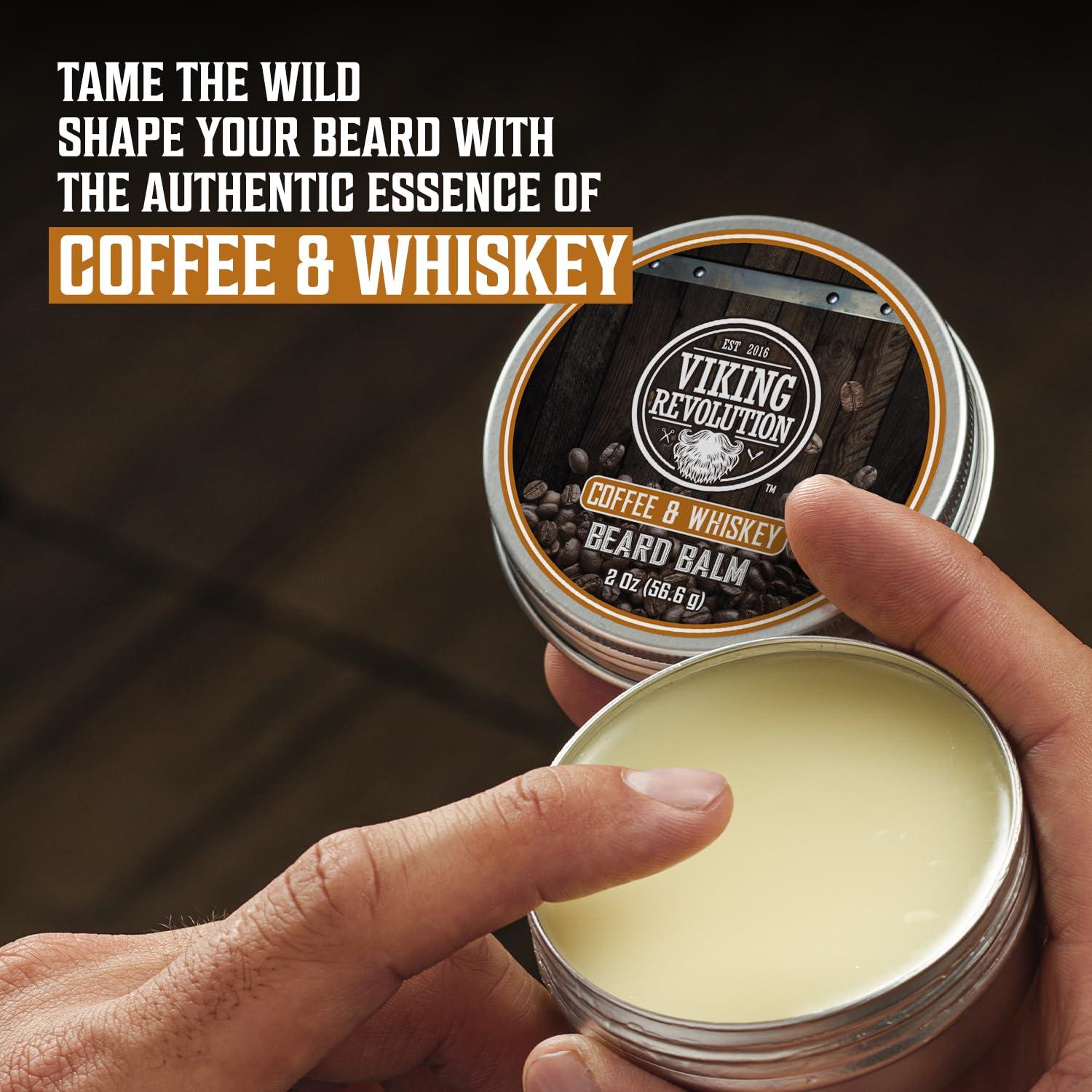 image:imageViking Revolution Cedar amp Pine Beard Balm Butter with Argan Oil Softener amp Moisturizer for Men Wax for Beards 2oz 1 PackCoffee Whiskey
