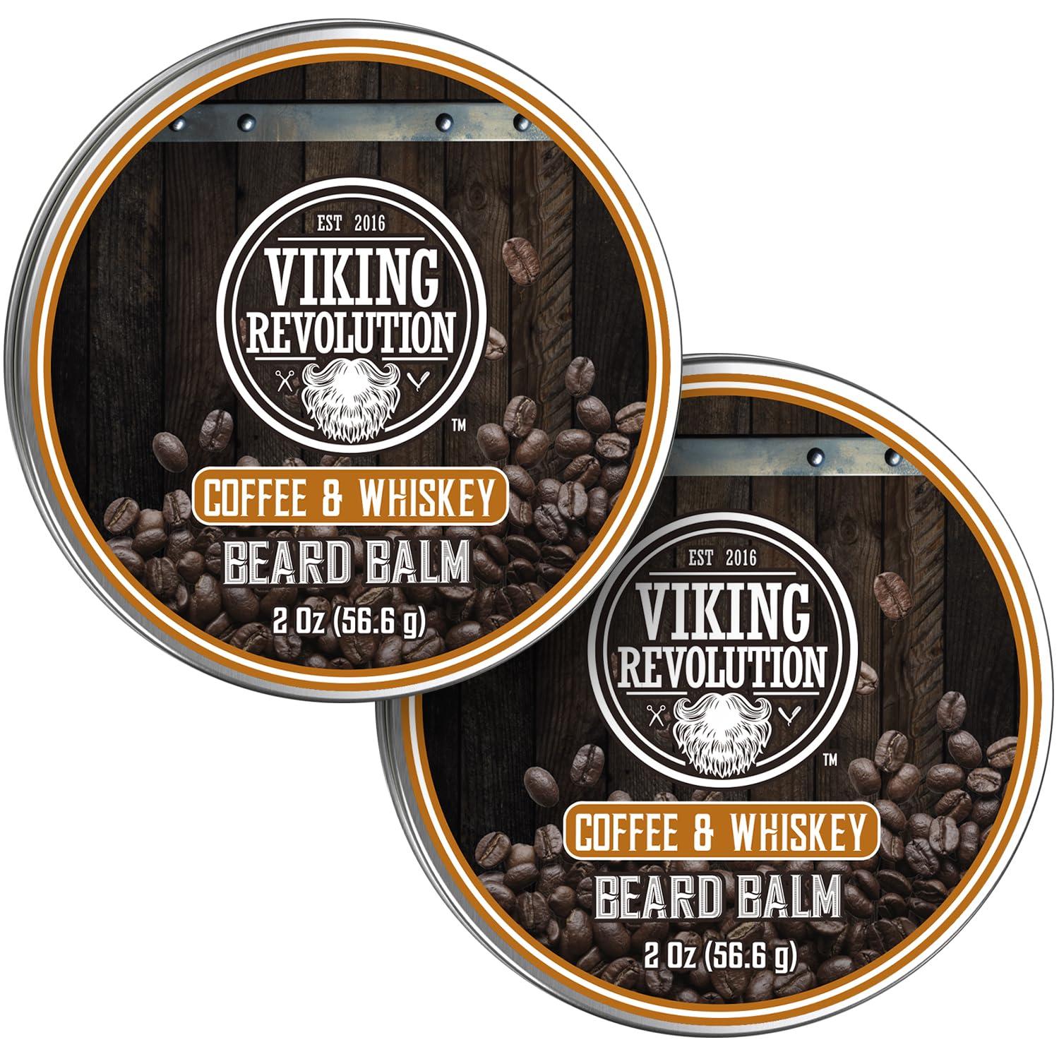 image:imageViking Revolution Cedar amp Pine Beard Balm Butter with Argan Oil Softener amp Moisturizer for Men Wax for Beards 2oz 1 PackCoffee Whiskey