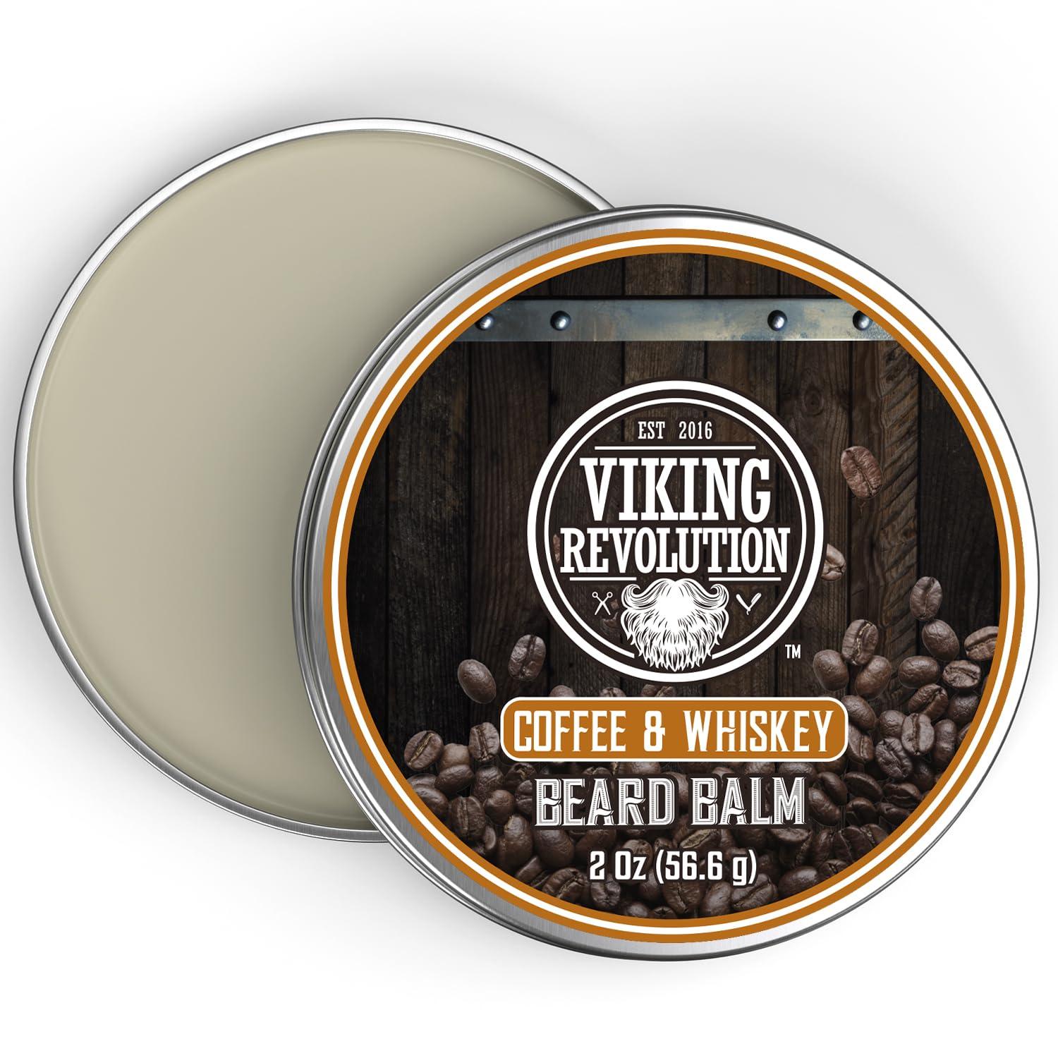 image:imageViking Revolution Cedar amp Pine Beard Balm Butter with Argan Oil Softener amp Moisturizer for Men Wax for Beards 2oz 1 PackCoffee Whiskey