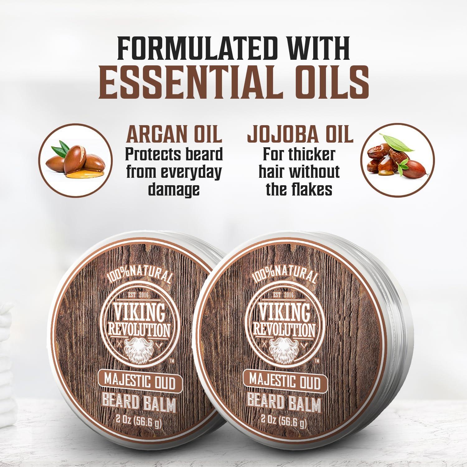 image:imageViking Revolution Cedar amp Pine Beard Balm Butter with Argan Oil Softener amp Moisturizer for Men Wax for Beards 2oz 1 PackMajestic Oud