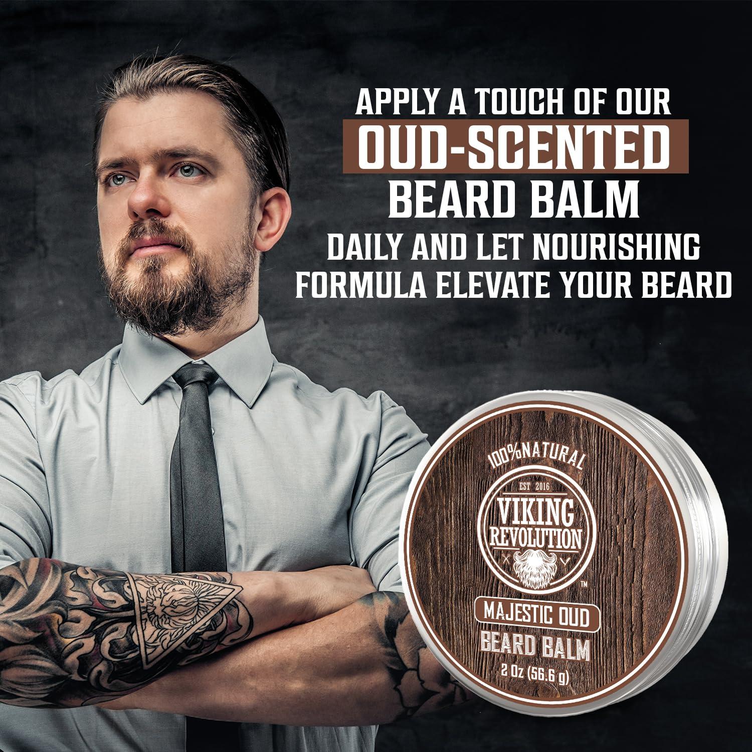 image:imageViking Revolution Cedar amp Pine Beard Balm Butter with Argan Oil Softener amp Moisturizer for Men Wax for Beards 2oz 1 PackMajestic Oud