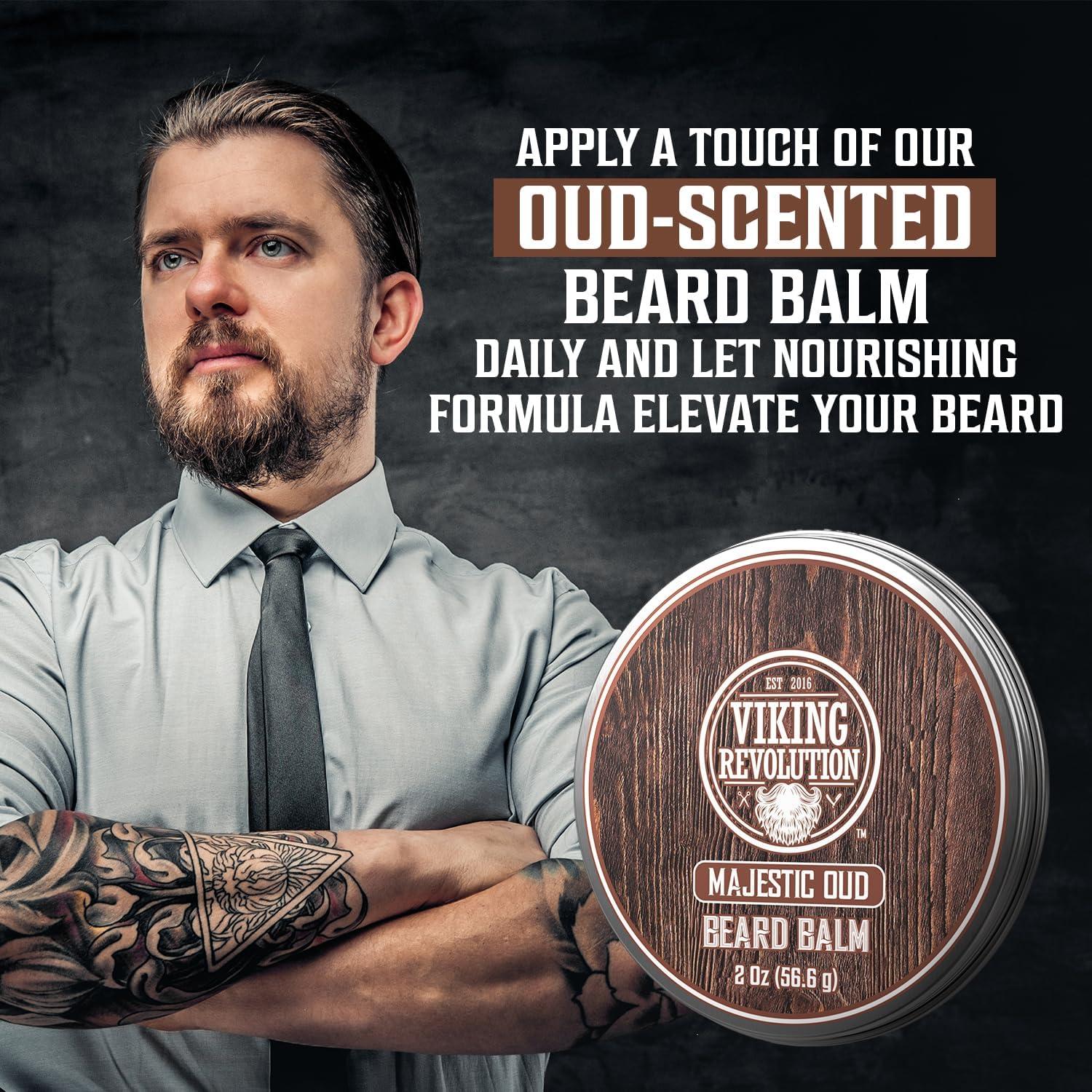 image:imageViking Revolution Cedar amp Pine Beard Balm Butter with Argan Oil Softener amp Moisturizer for Men Wax for Beards 2oz 1 PackMajestic Oud