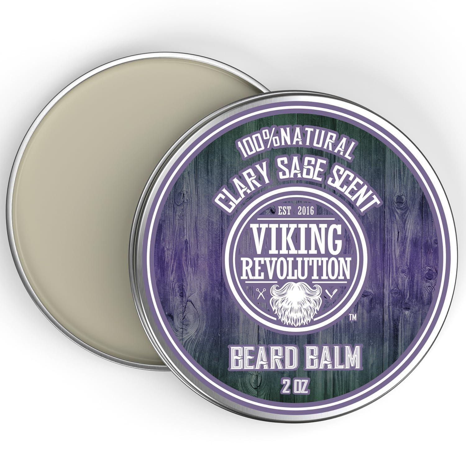image:imageViking Revolution Cedar amp Pine Beard Balm Butter with Argan Oil Softener amp Moisturizer for Men Wax for Beards 2oz 1 PackSage
