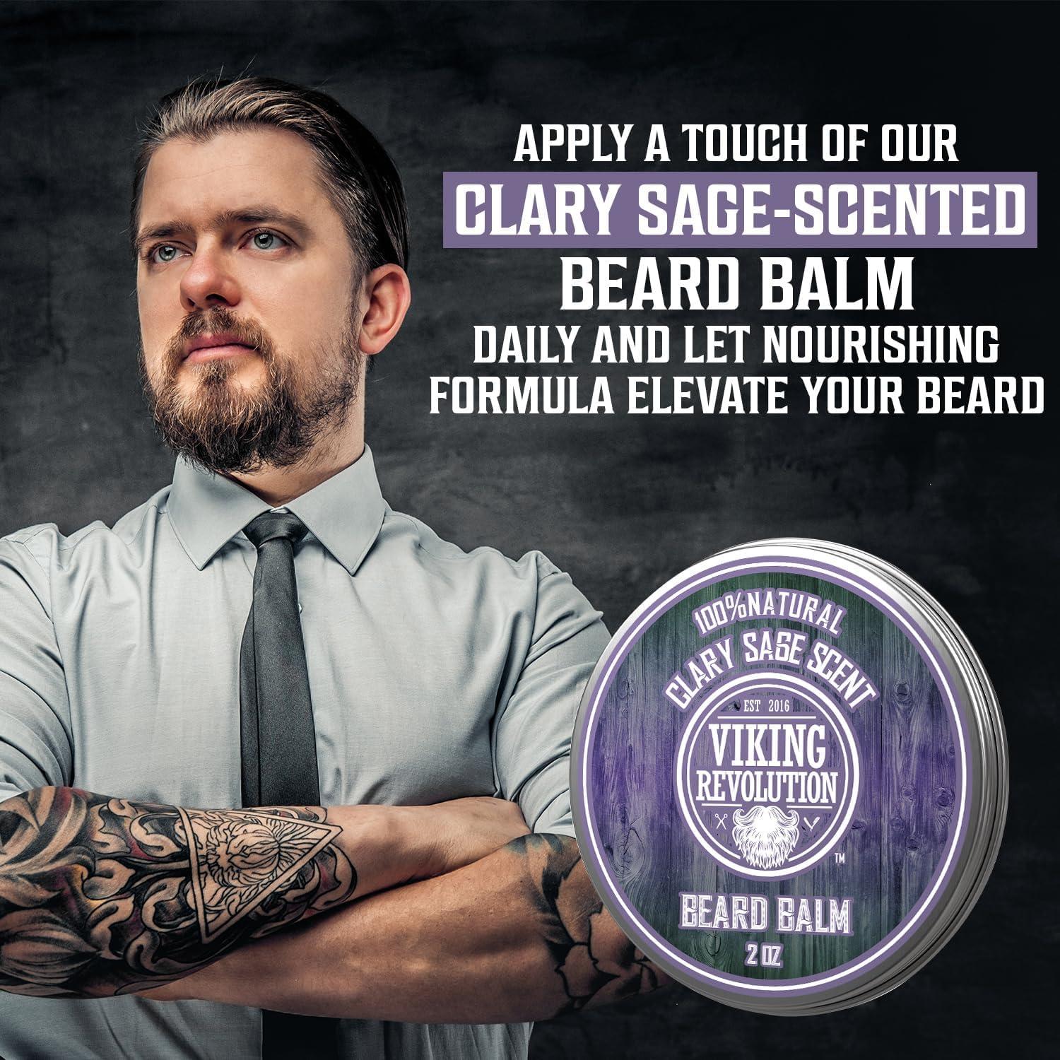 image:imageViking Revolution Cedar amp Pine Beard Balm Butter with Argan Oil Softener amp Moisturizer for Men Wax for Beards 2oz 1 PackSage