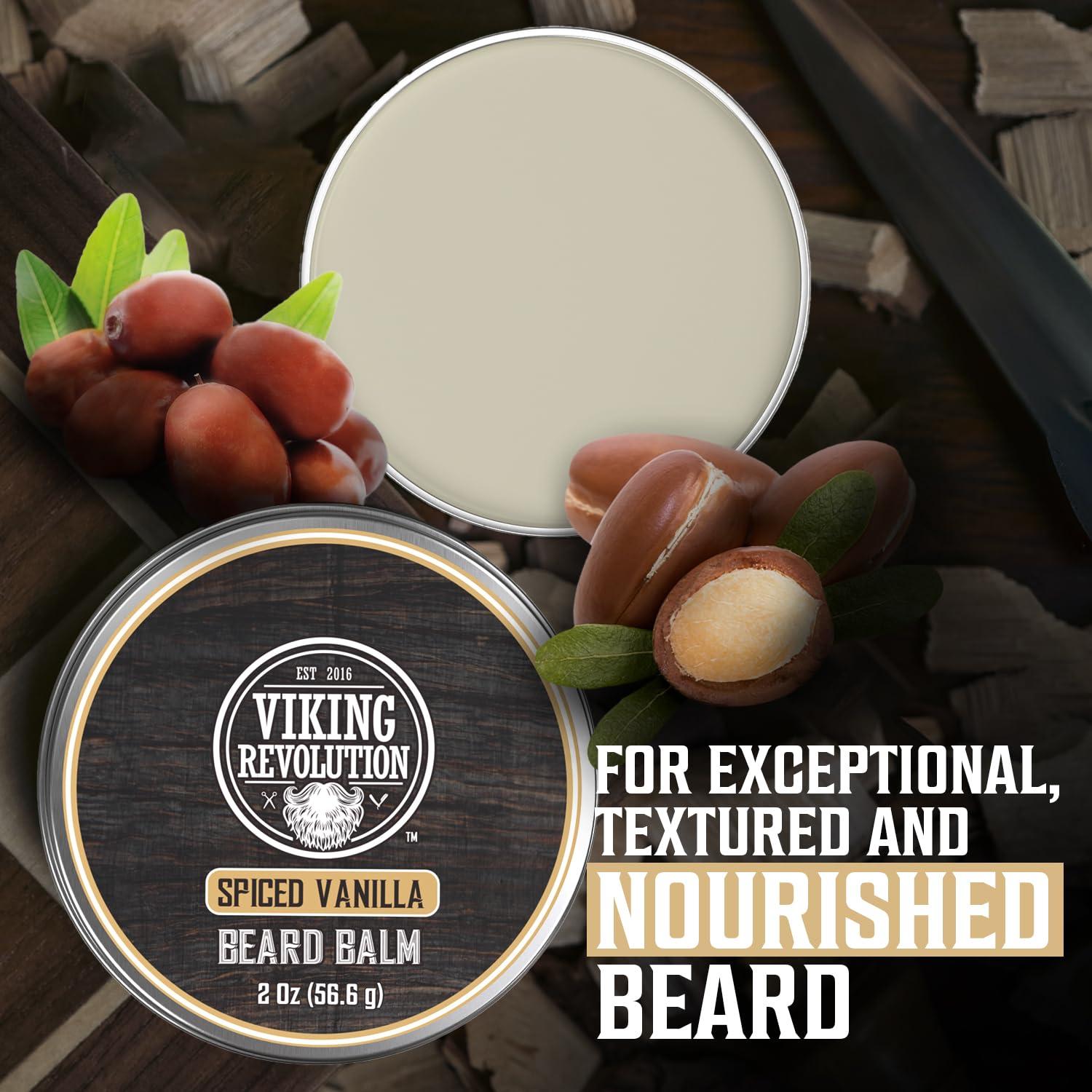 image:imageViking Revolution Cedar amp Pine Beard Balm Butter with Argan Oil Softener amp Moisturizer for Men Wax for Beards 2oz 1 PackSpiced Vanilla