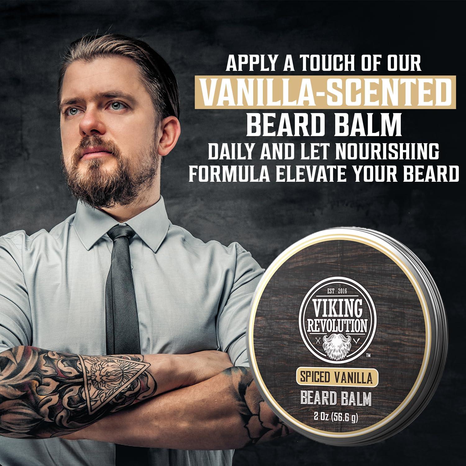 image:imageViking Revolution Cedar amp Pine Beard Balm Butter with Argan Oil Softener amp Moisturizer for Men Wax for Beards 2oz 1 PackSpiced Vanilla