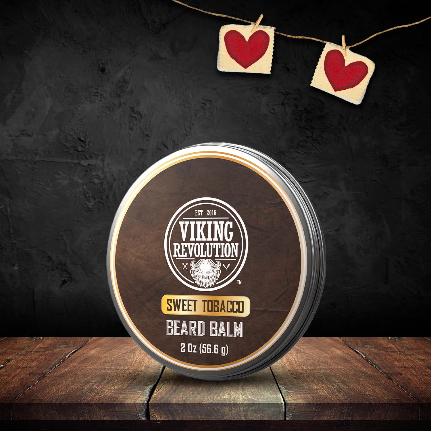 image:imageViking Revolution Cedar amp Pine Beard Balm Butter with Argan Oil Softener amp Moisturizer for Men Wax for Beards 2oz 1 PackSweet Tobacco