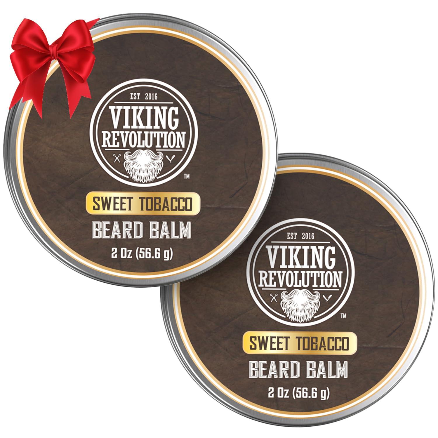 image:imageViking Revolution Cedar amp Pine Beard Balm Butter with Argan Oil Softener amp Moisturizer for Men Wax for Beards 2oz 1 PackSweet Tobacco