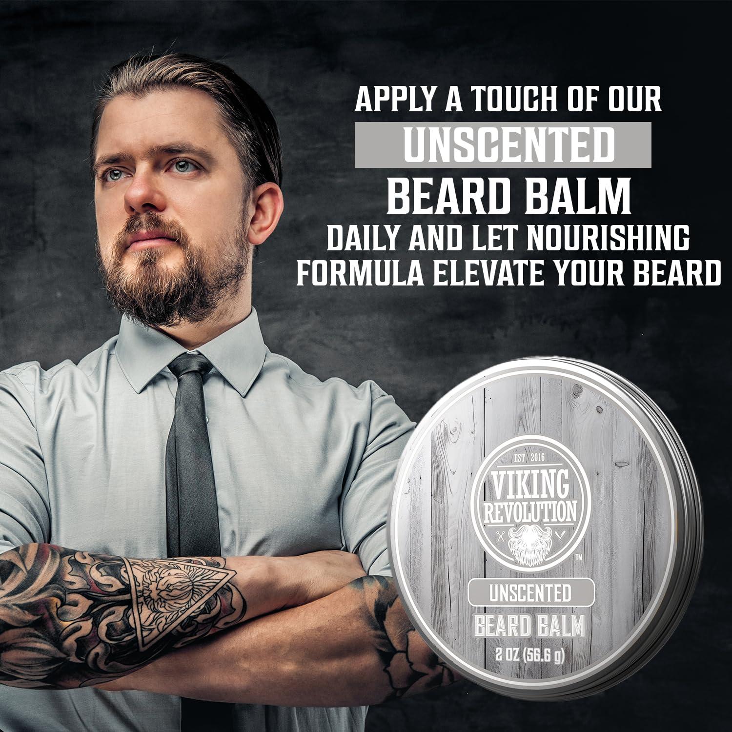 image:imageViking Revolution Cedar amp Pine Beard Balm Butter with Argan Oil Softener amp Moisturizer for Men Wax for Beards 2oz 1 PackUnscented