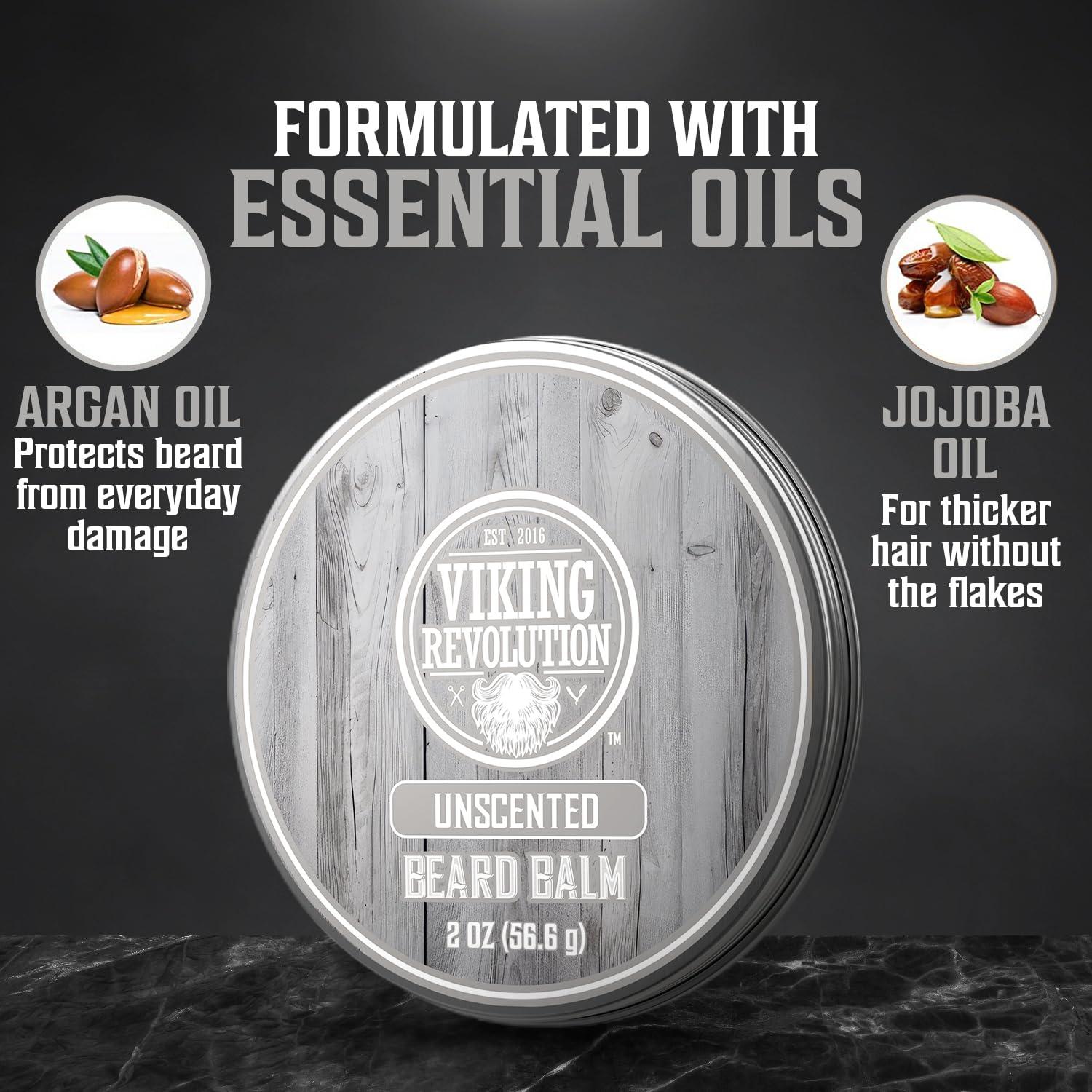 image:imageViking Revolution Cedar amp Pine Beard Balm Butter with Argan Oil Softener amp Moisturizer for Men Wax for Beards 2oz 1 PackUnscented