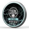 Viking Revolution Cedar & Pine Beard Balm – Butter with Argan Oil, Softener & Moisturizer for Men – Wax for Beards (2oz, 1 Pack)(Sea Salt)