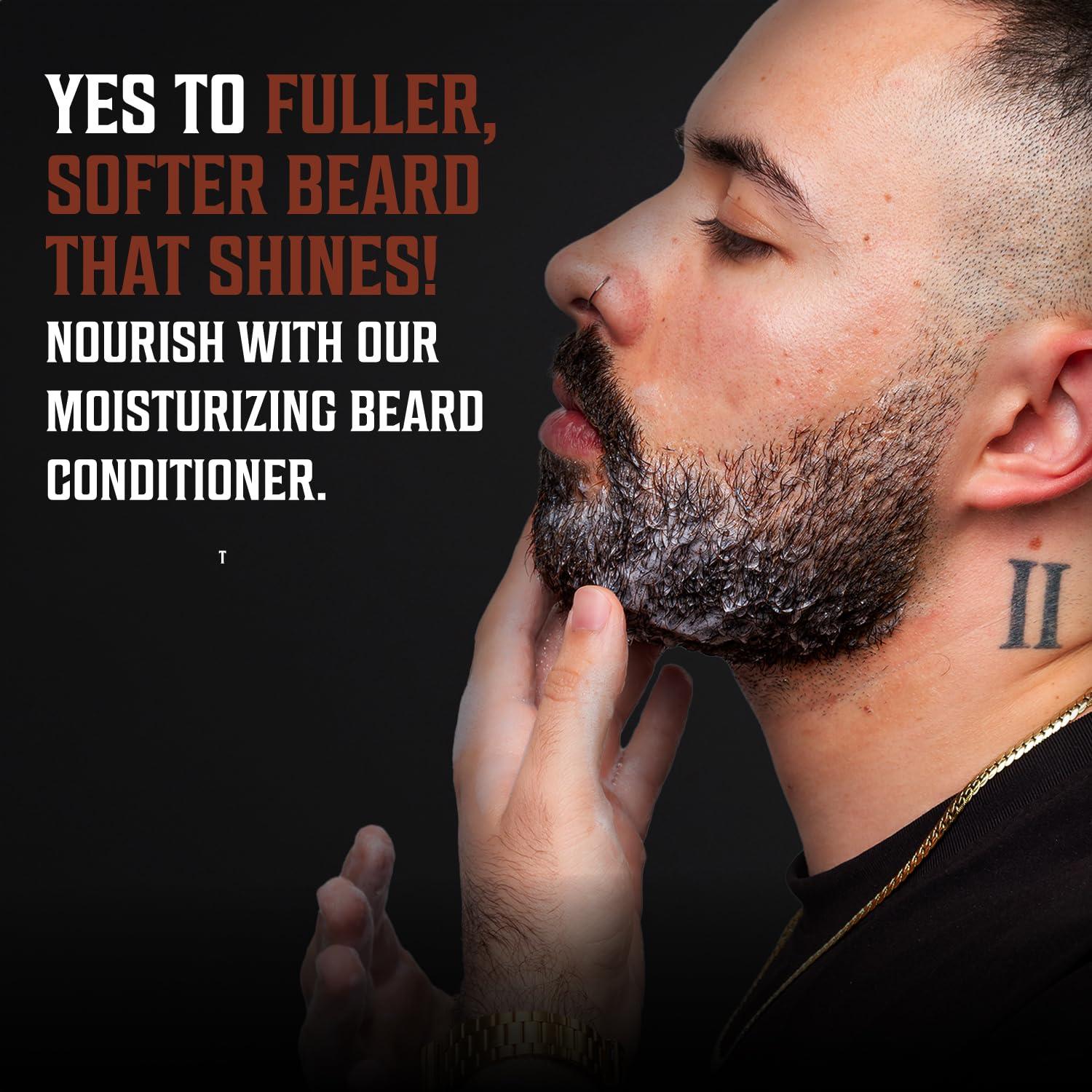 image:imageViking Revolution Beard Wash and Beard Conditioner for Men with Argan Oil and Jojoba Oil Beard Softener and Strengthener Beard Care Beard Shampoo and Conditioner with Beard Oil 5oz Majestic OudBeard Wash and Conditioner Set