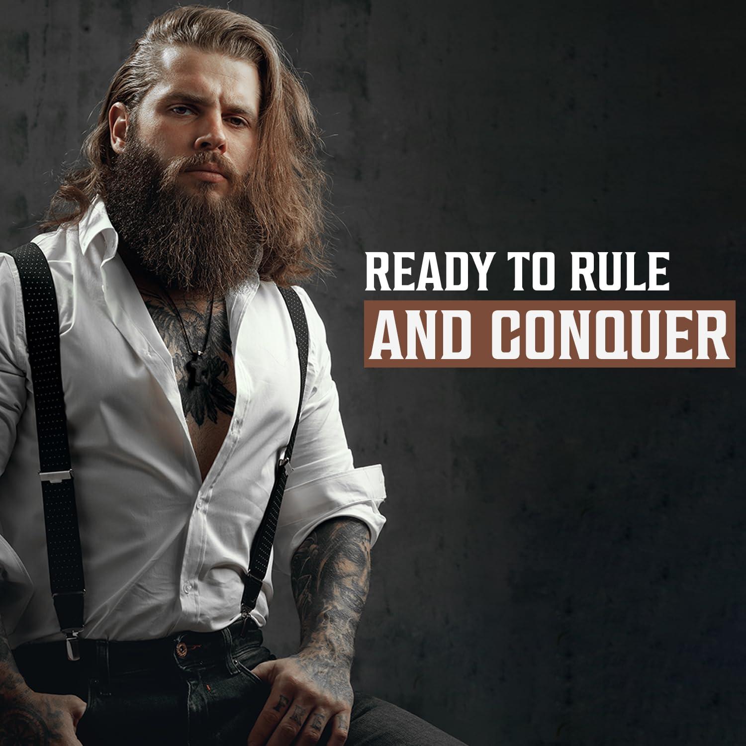image:imageViking Revolution Beard Wash and Beard Conditioner for Men with Argan Oil and Jojoba Oil Beard Softener and Strengthener Beard Care Beard Shampoo and Conditioner with Beard Oil 5oz Majestic OudBeard Wash and Conditioner Set