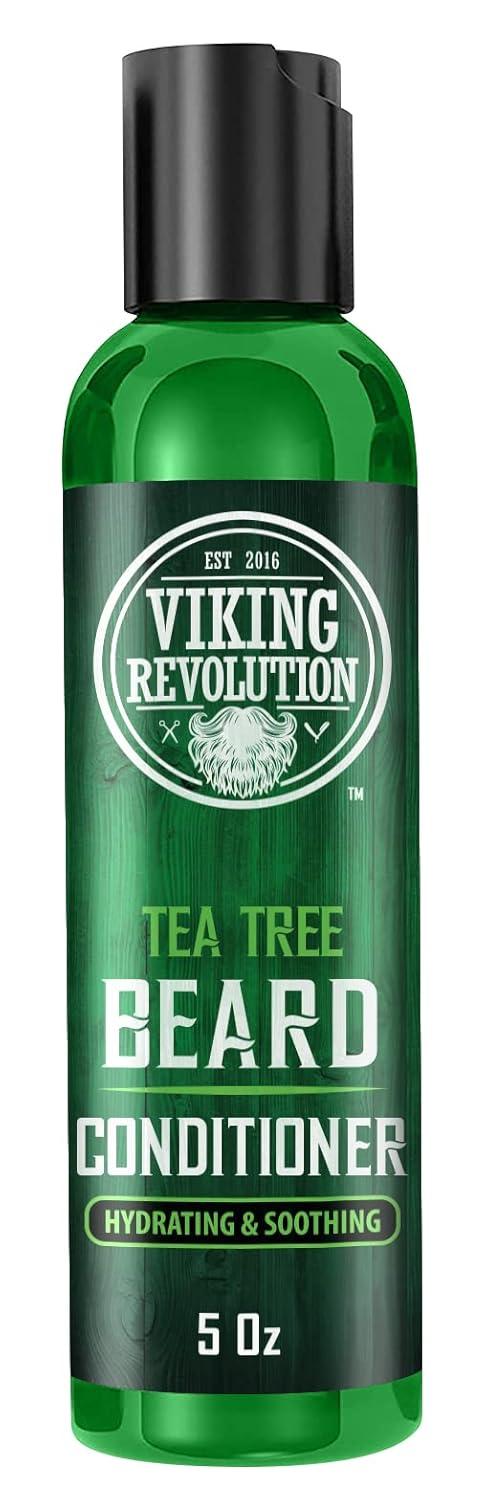 image:imageViking Revolution Tea Tree Beard Wash and Conditioner Set for Men Natural Beard Softener with Argan Oil Vitamin E and Ginseng 5 Oz