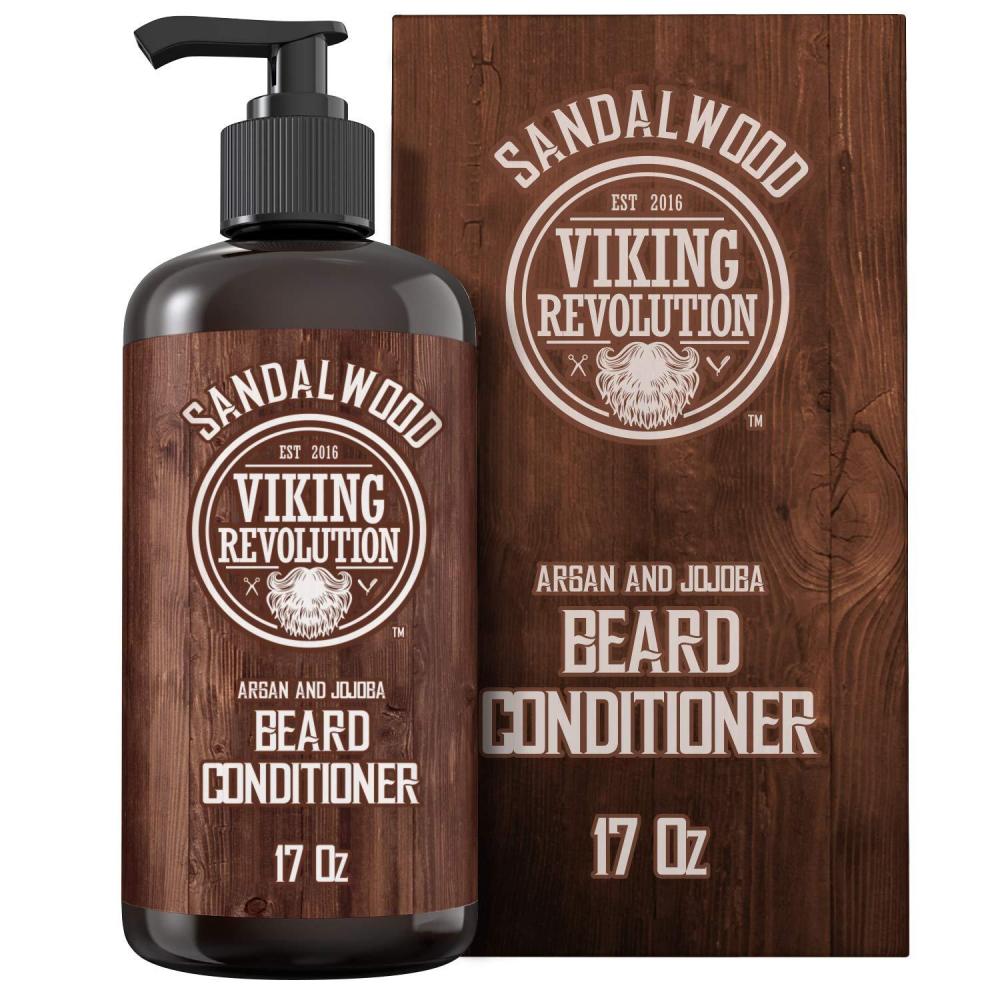 image:imageViking Revolution Beard Conditioner wArgan amp Jojoba Oils Softens amp Strengthens Sandalwood Scent Beard Conditioner wBeard Oil 17oz Conditioner17 Fl Oz Pack of 1