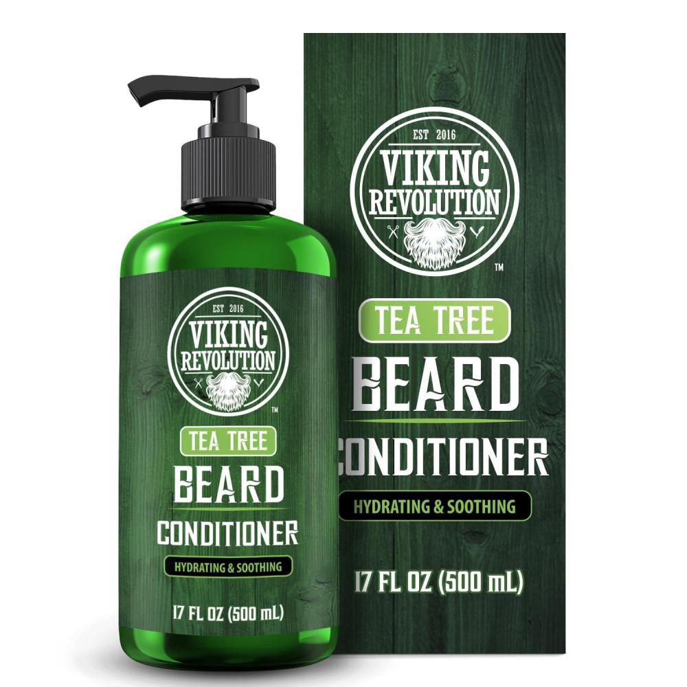 image:imageViking Revolution Tea Tree Beard Conditioner for Men with Argan Oil and Jojoba Oil Beard Softener and Strengthener Natural Beard Conditioner with Ginger Root Extract Beard Care Moisturizer 17oz