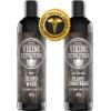 Viking Revolution Beard Care Set with Argan & Jojoba Oils – Softens, Smooths & Nourishes Facial Hair Growth – Peppermint and Eucalyptus Scented Wash & Conditioner (5 oz)(10 Fl Oz (Pack of 2))