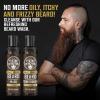 Viking Revolution Beard Wash and Beard Conditioner for Men with Argan Oil and Jojoba Oil – Beard Softener and Strengthener Beard Care Beard Shampoo and Conditioner with Beard Oil (17oz, Sweet Tobacco)(Beard Wash and Conditioner)