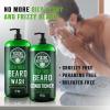 Viking Revolution Tea Tree Oil Beard Wash and Beard Conditioner For Men – Natural Beard Softener Set with Argan Oil, Vitamin E and Ginseng – Beard Shampoo and Conditioner Set (17 Oz)
