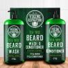 Viking Revolution Tea Tree Oil Beard Wash and Beard Conditioner For Men – Natural Beard Softener Set with Argan Oil, Vitamin E and Ginseng – Beard Shampoo and Conditioner Set (17 Oz)