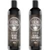 Viking Revolution Beard Care Set with Argan & Jojoba Oils – Softens, Smooths & Nourishes Facial Hair Growth – Peppermint and Eucalyptus Scented Wash & Conditioner (5 oz)(10 Fl Oz (Pack of 2))