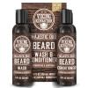 Viking Revolution Beard Wash and Beard Conditioner for Men with Argan Oil and Jojoba Oil – Beard Softener and Strengthener Beard Care Beard Shampoo and Conditioner with Beard Oil (5oz, Majestic Oud)(Beard Wash and Conditioner Set)