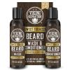 Viking Revolution Beard Wash and Beard Conditioner for Men with Argan Oil and Jojoba Oil – Beard Softener and Strengthener Beard Care Beard Shampoo and Conditioner with Beard Oil (17oz, Sweet Tobacco)(Beard Wash and Conditioner)