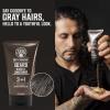 Viking Revolution Men’s Beard Dye – Dark Brown, Grey Reducing Shampoo & Conditioner (4 Oz)