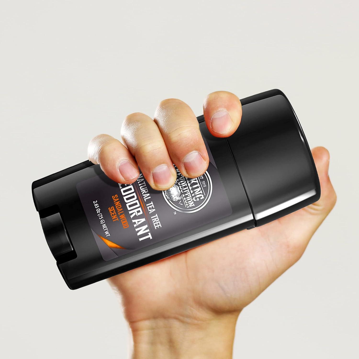 image:imageViking Revolution 2 Pack Natural Mens Deodorant Parabens and Aluminum Free Deodorant for Men Mens Deodorant with LongLasting Odor Protection and Freshness with All Natural Sandalwood Scent