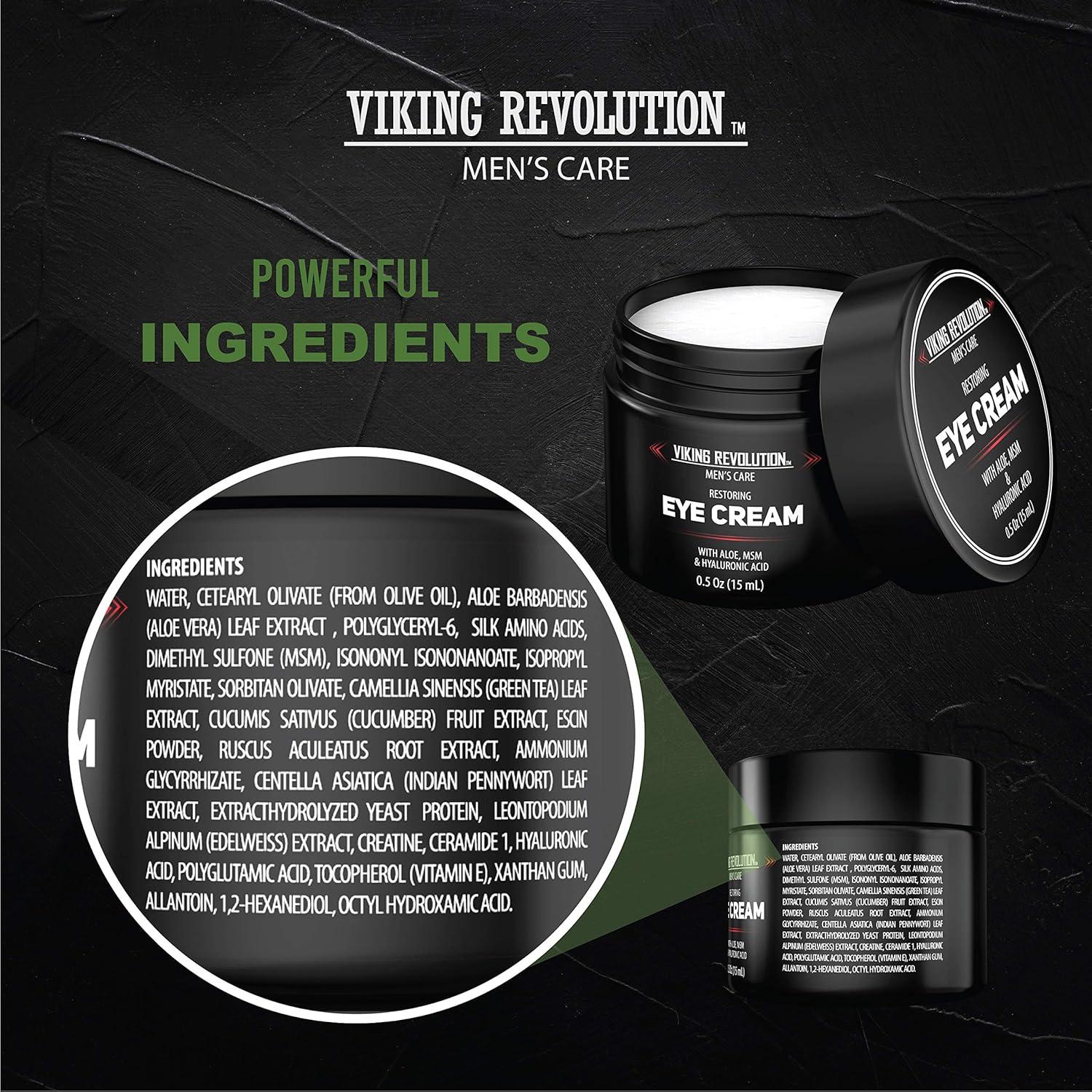 image:imageViking Revolution Mens Eye Cream Natural AntiAging Dark Circle Treatment Reduces Puffiness amp Crowsfeet 6ml1 Count Pack of 1