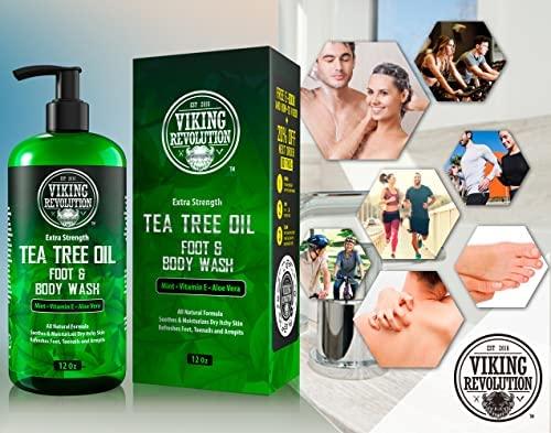 image:imageViking Revolution Tea Tree Body Wash Soap for Men Helps Athletes Foot Jock Itch Eczema amp Body Odors Extra Strength Tea Tree Oil Mens Body and Foot Wash12 Fl Oz Pack of 1