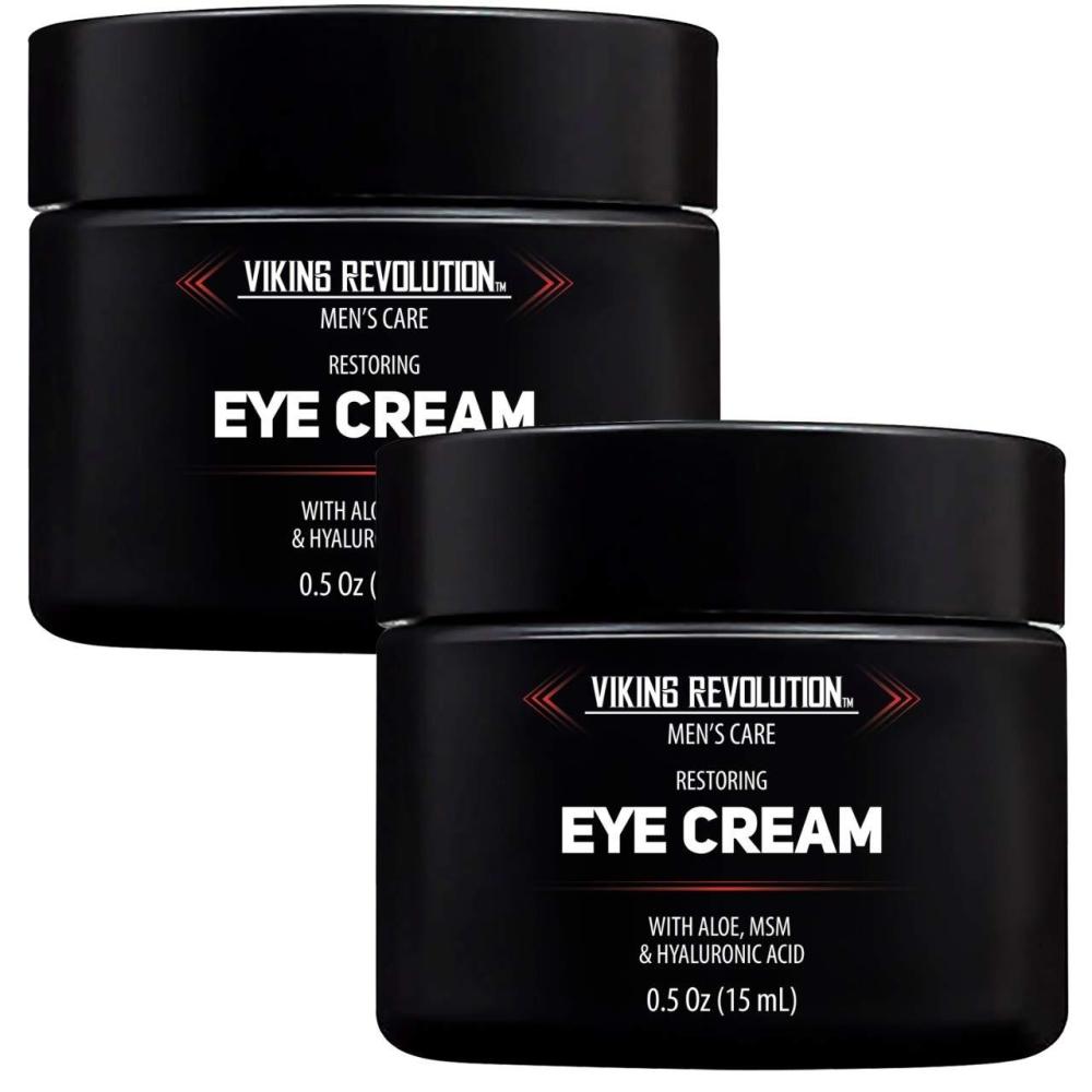 image:imageViking Revolution Mens Eye Cream Natural AntiAging Dark Circle Treatment Reduces Puffiness amp Crowsfeet 6ml05 Ounce Pack of 2