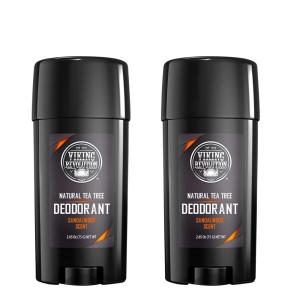 Viking Revolution – 2 Pack Natural Mens Deodorant, Parabens and Aluminum Free Deodorant for Men – Men’s Deodorant with Long-Lasting Odor Protection and Freshness with All Natural Sandalwood Scent
