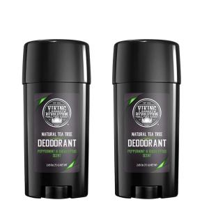 Viking Revolution – 2 Pack Natural Mens Deodorant, Parabens and Aluminum Free Deodorant for Men – Men’s Deodorant with Long-Lasting Odor Protection and Freshness, Natural Peppermint & Eucalyptus Scent