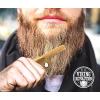 Folding Beard Comb w/Carrying Pouch for Men – All Natural Wooden Beard Comb w/Gift Box – Green Sandalwood Comb for Grooming & Combing Hair, Beards and Mustaches by Viking Revolution