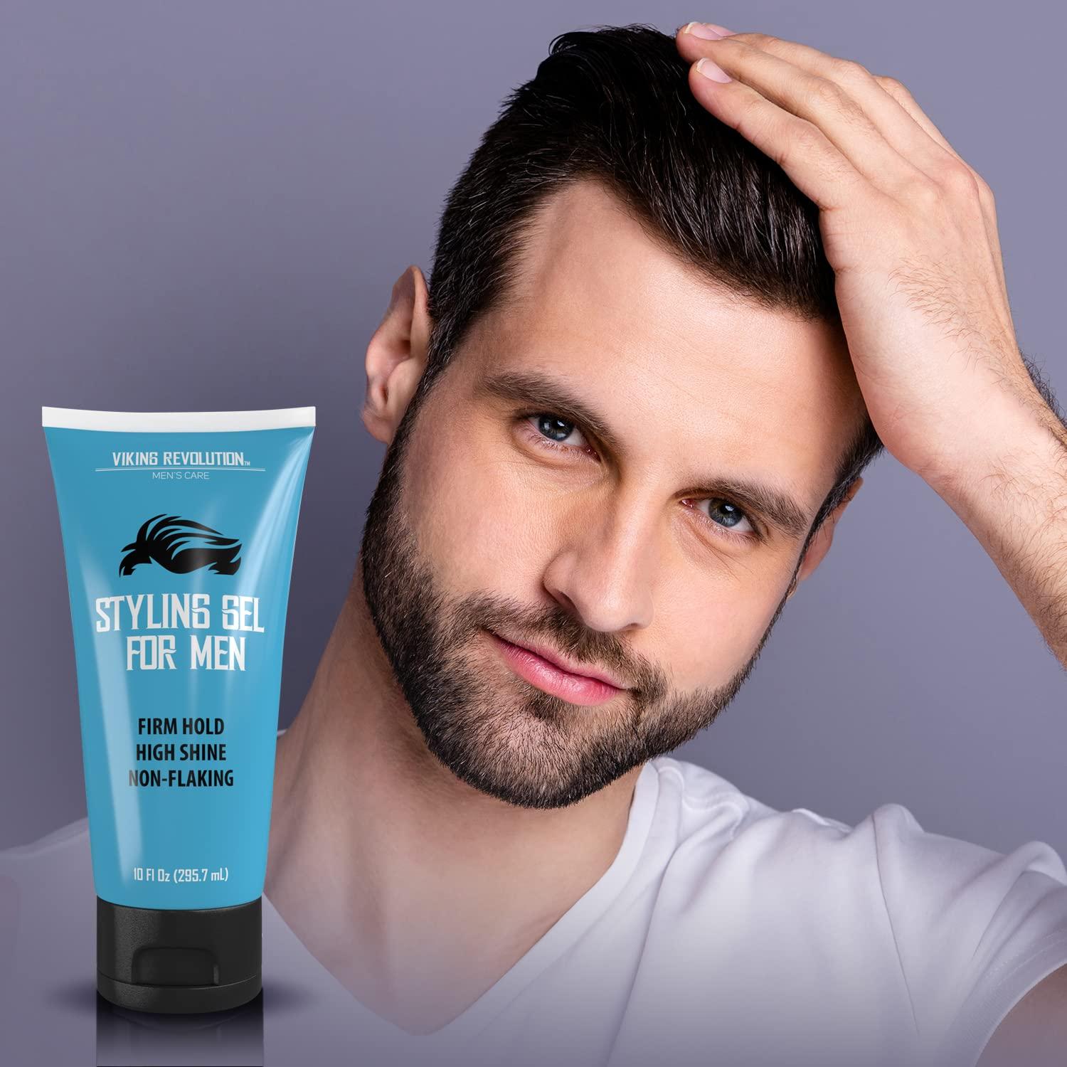 image:imageHair Gel for Men Strong Hold Mens Hair Gel Extra Strength Styling Gel for Hair Clear Hair Gel Firm Hold Gel Hair High Shine NonFlaking Curly Hair Gel 10oz10 Fl Oz Pack of 1