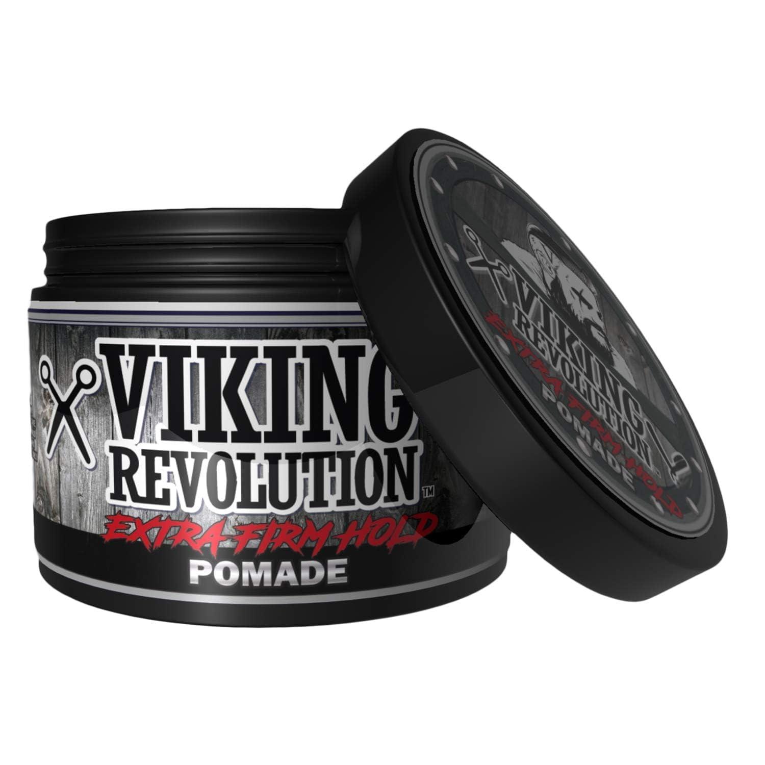 image:imageViking Revolution Hair Pomade for Men New Formula Medium Hold and Matte Shine Free for Classic Look 4oz Water Based amp Easy to Wash Out4 Ounce Pack of 1